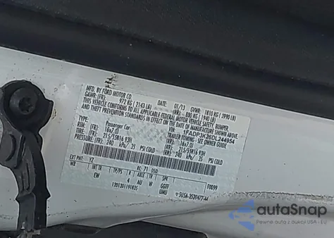 2013 Ford Focus Se из США, поврежденный, VIN 1FADP3K26DL244954